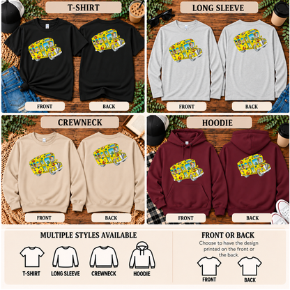 Wahoo School Bus | T-Shirt, Long Sleeve, Crewneck & Hoodie