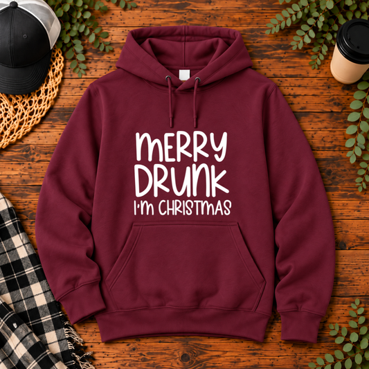 Merry Drunk I’m Christmas design on a single garment