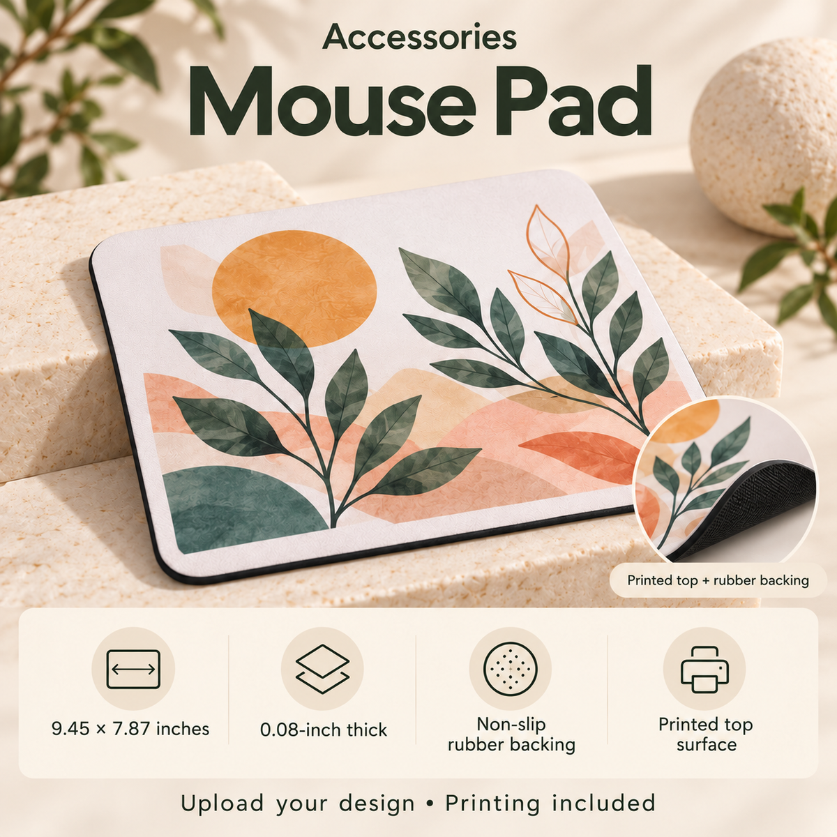 Product title Personalized Accessories – Custom Keychains, Mouse Pads, Ornaments & Tote Bags