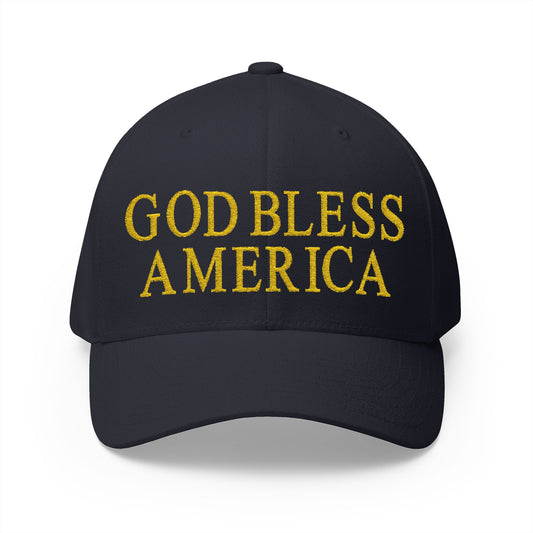 God Bless America Embroidered Hat