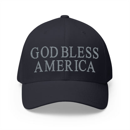 God Bless America Embroidered Hat