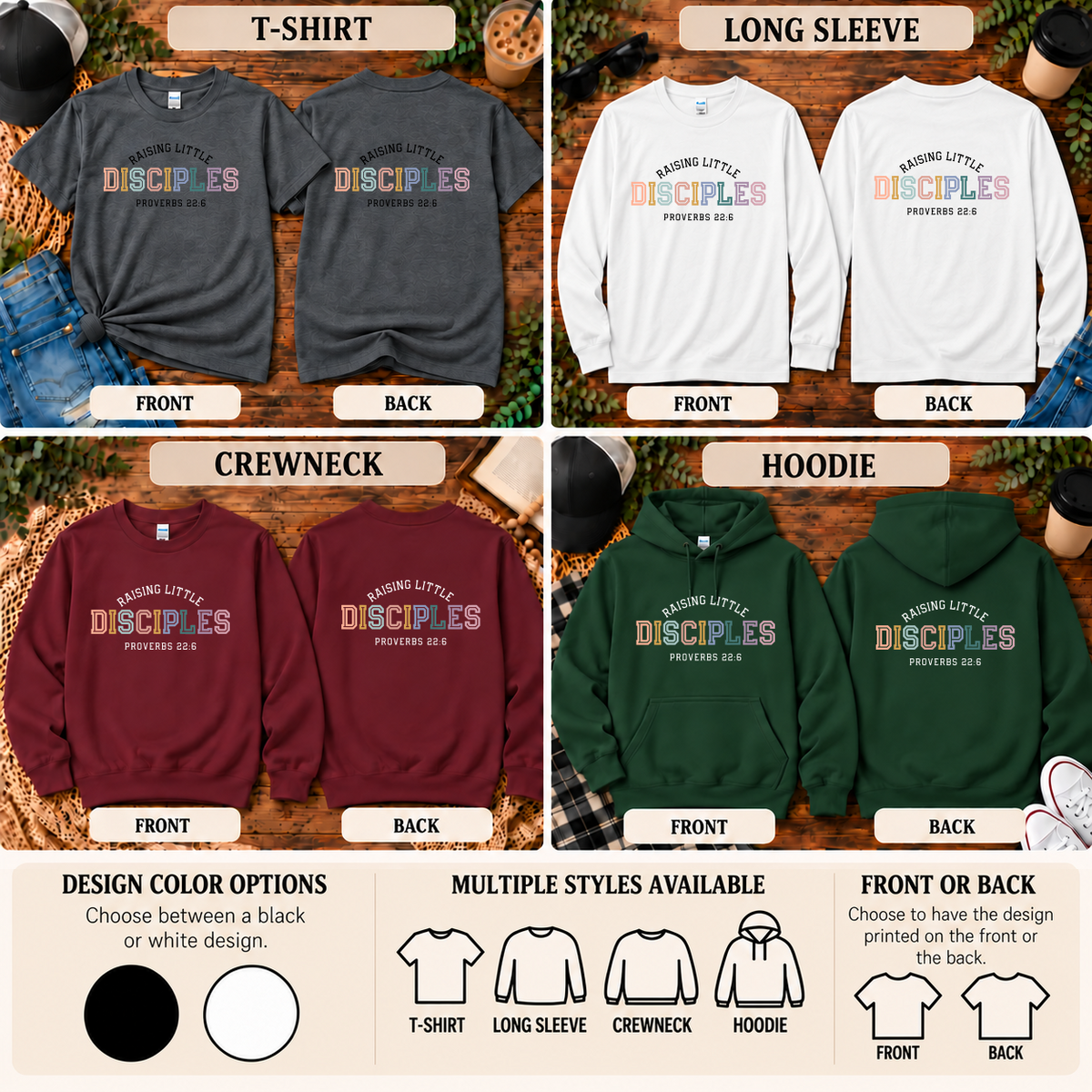 Raising Little Disciples Shirt | Proverbs 22:6 Christian Parent Apparel