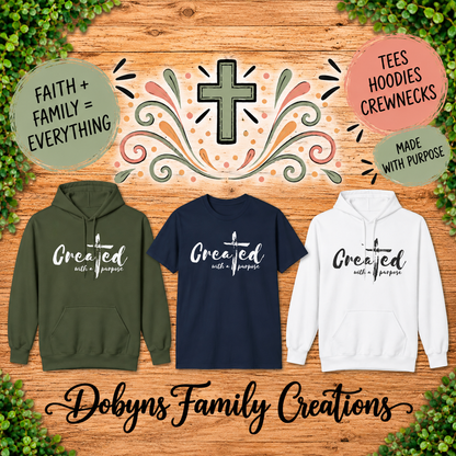 Created With a Purpose Christian Shirt, Crewneck & Hoodie