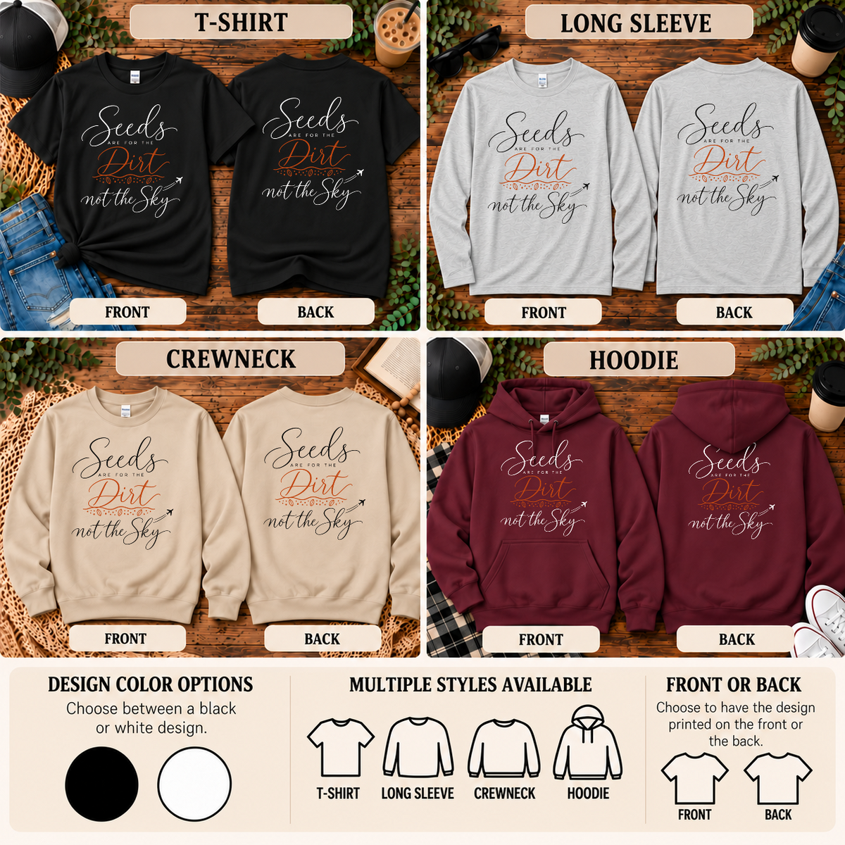 Seeds Are for the Dirt Not the Sky Shirt | Chemtrail Humor Apparel