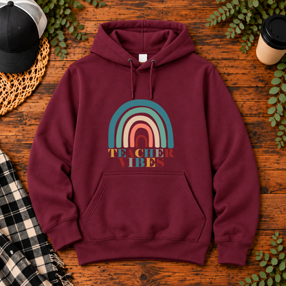 Teacher Vibes Retro Rainbow | T-Shirt, Long Sleeve, Crewneck & Hoodie
