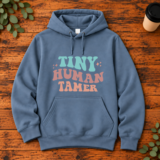 Tiny Human Tamer design on a single garment