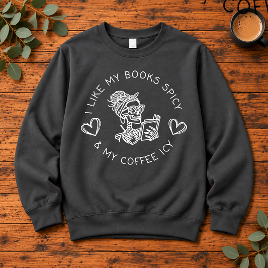 I Like My Books Spicy & My Coffee Icy Shirt | Book Lover Apparel