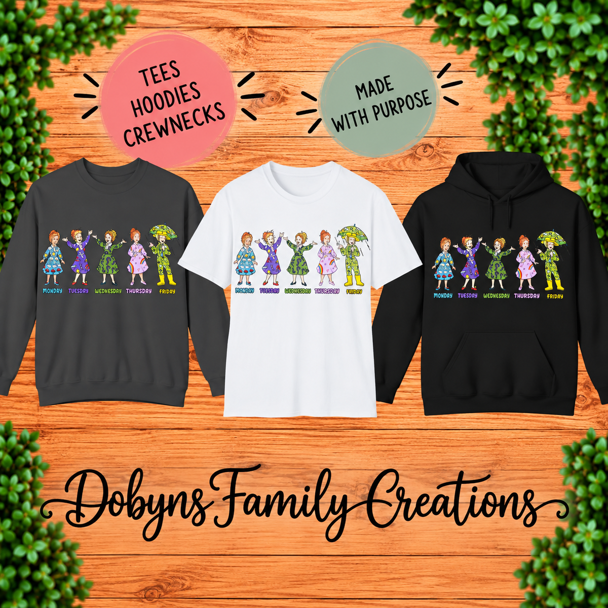 Monday Through Friday | Funny Teacher Shirt, Crewneck & Hoodie
