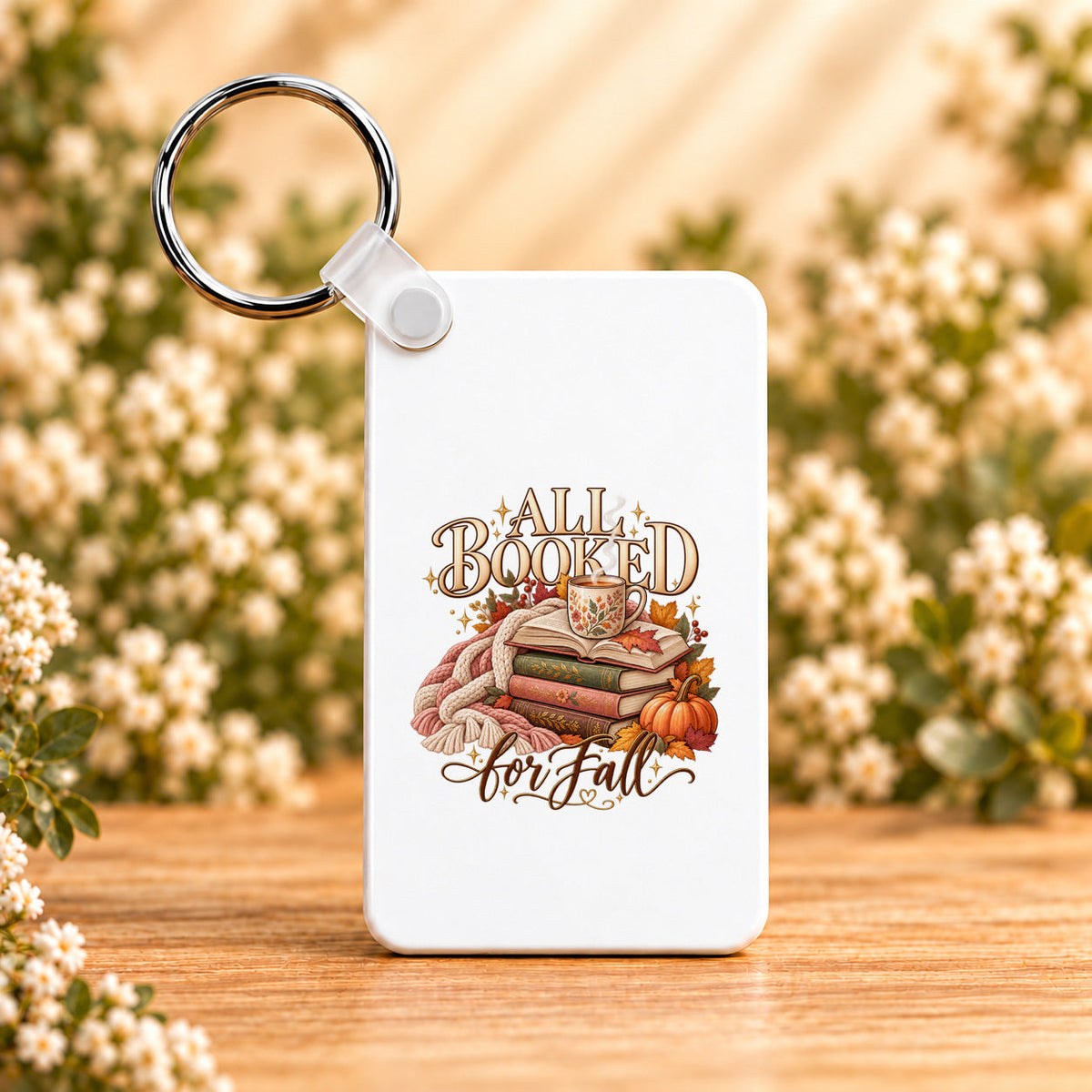 All Booked for Fall — Rectangle Keychain