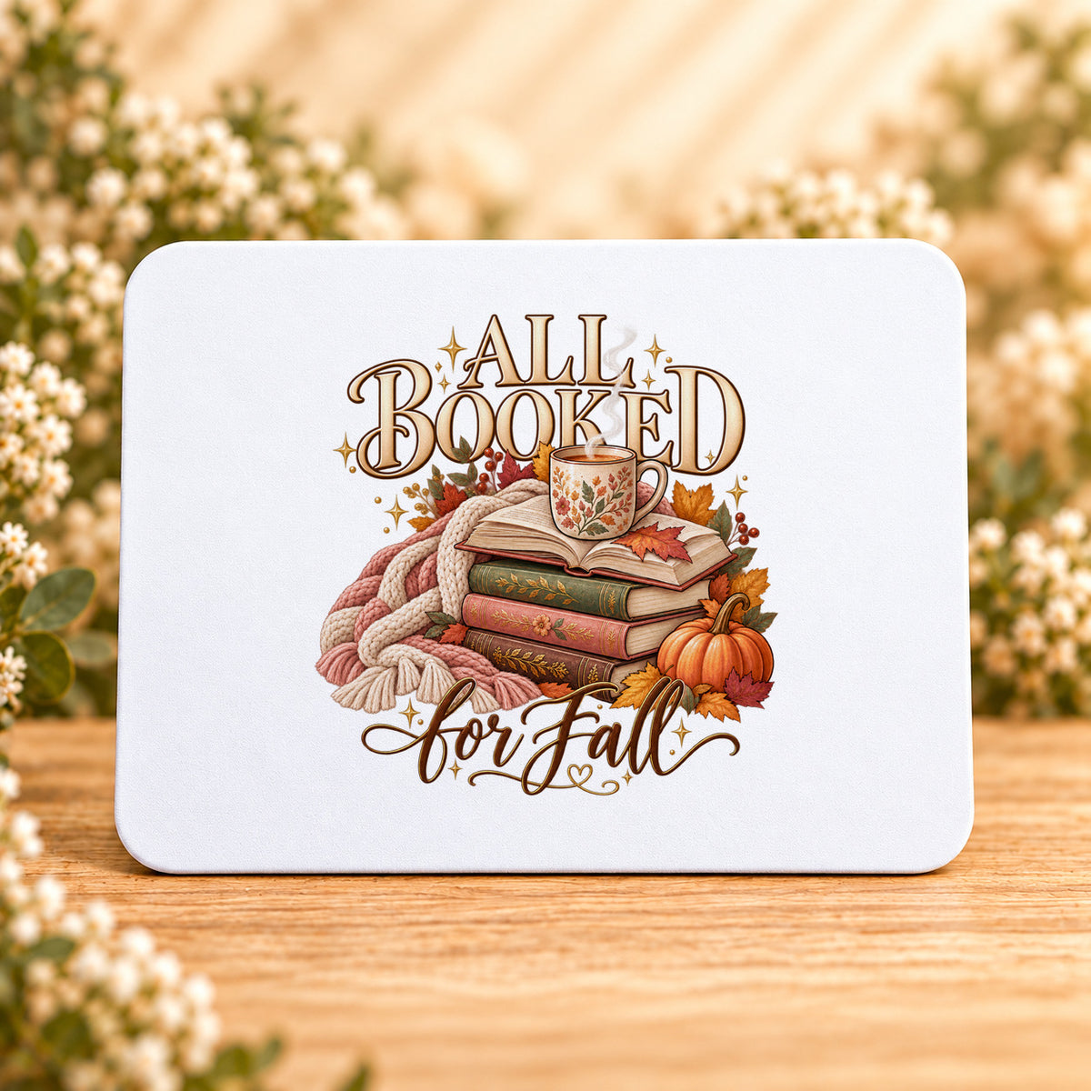 All Booked for Fall — Rectangular Mouse Pad