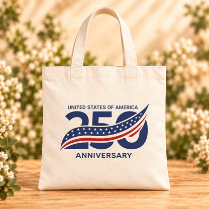 America 250th Anniversary — Beige Canvas Tote Bag