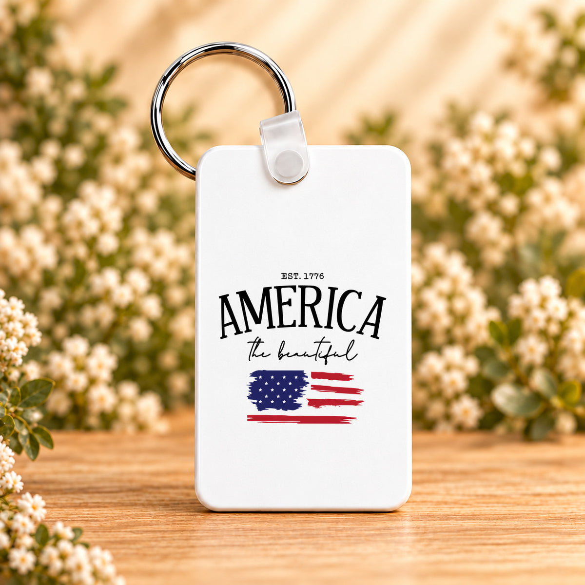 America the Beautiful — Rectangle Keychain