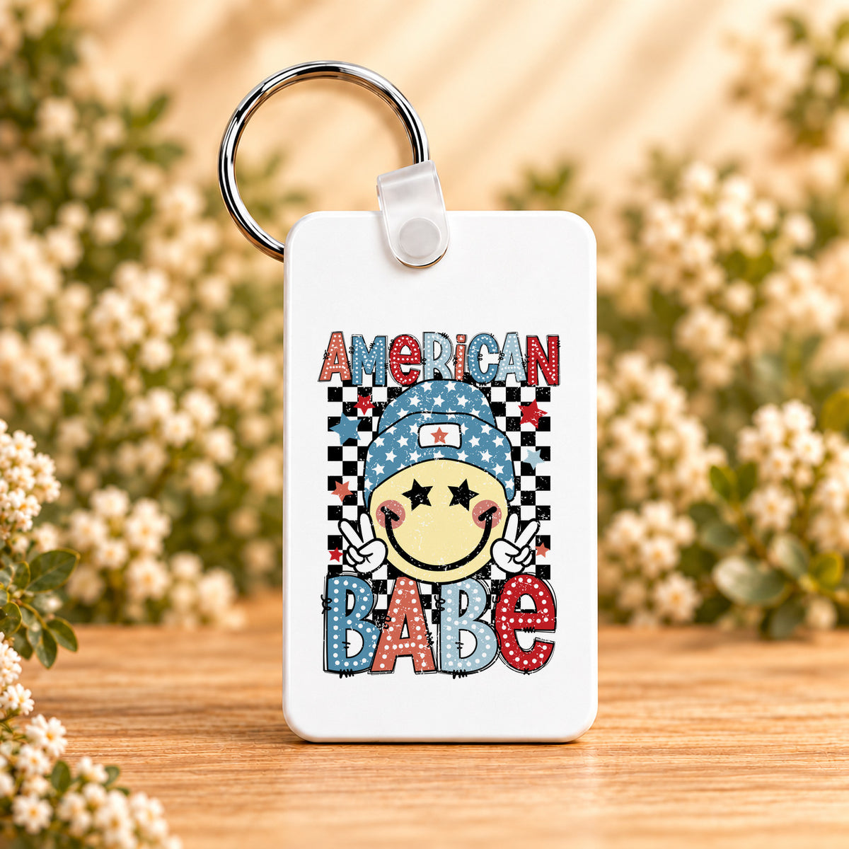 American Babe — Rectangle Keychain