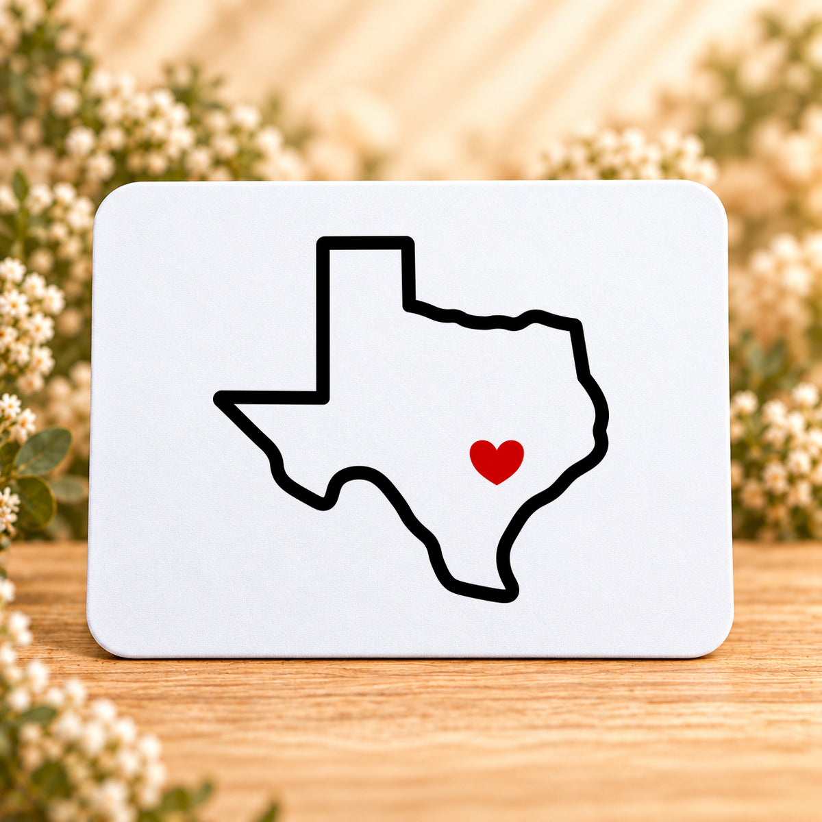 Austin Texas Home Heart — Rectangular Mouse Pad