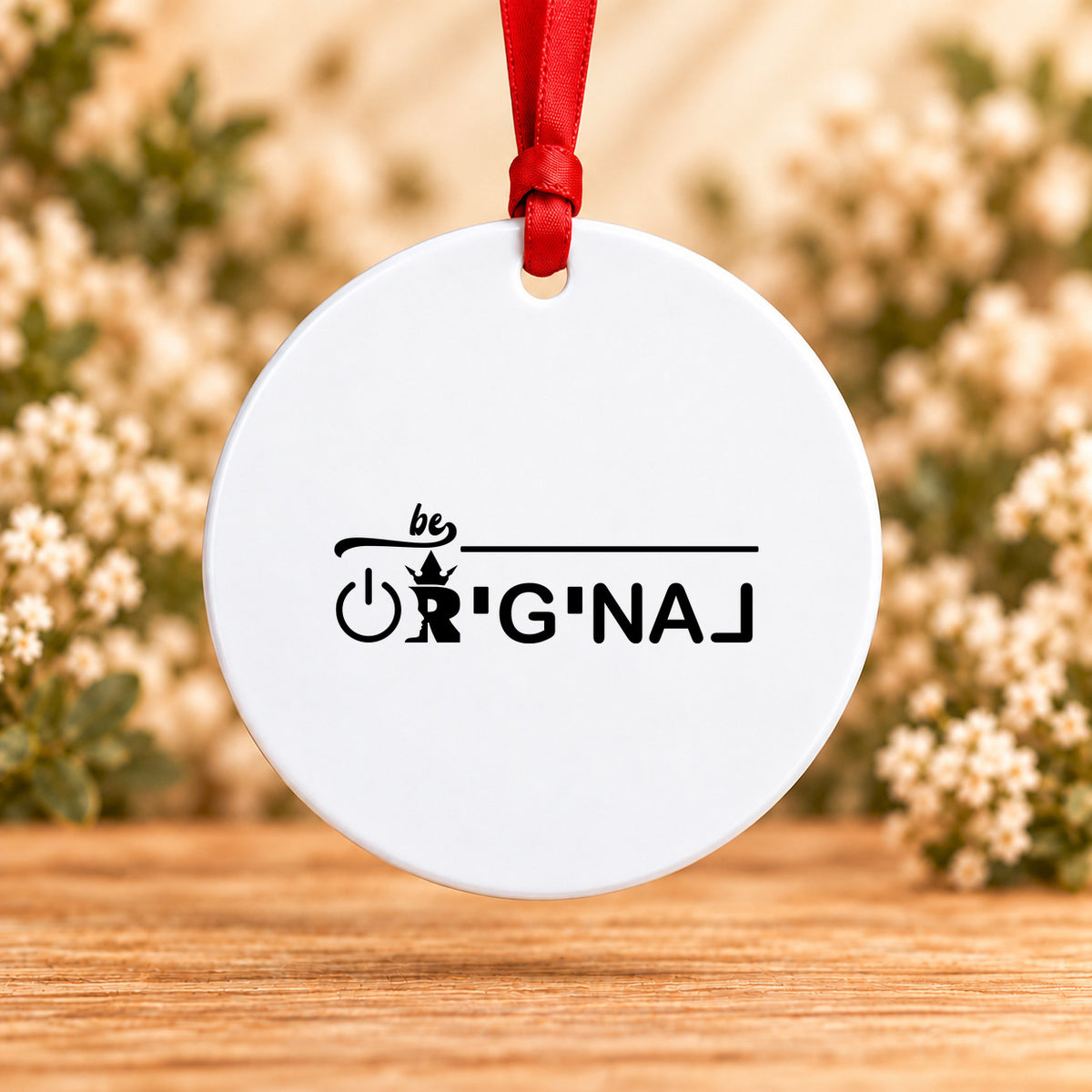 Be Original — Round Metal Ornament
