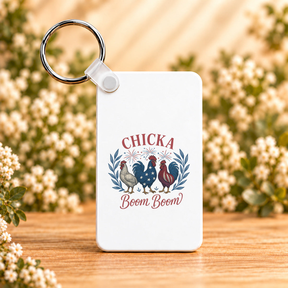 Chicka Boom Boom — Rectangle Keychain