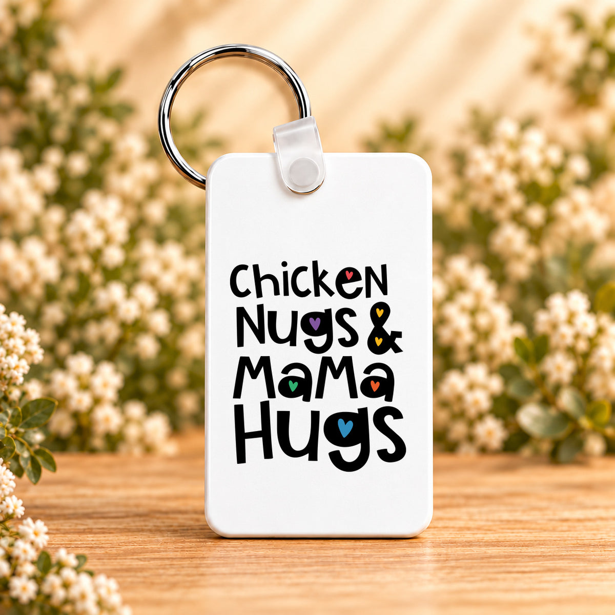 Chicken Nugs & Mama Hugs — Rectangle Keychain
