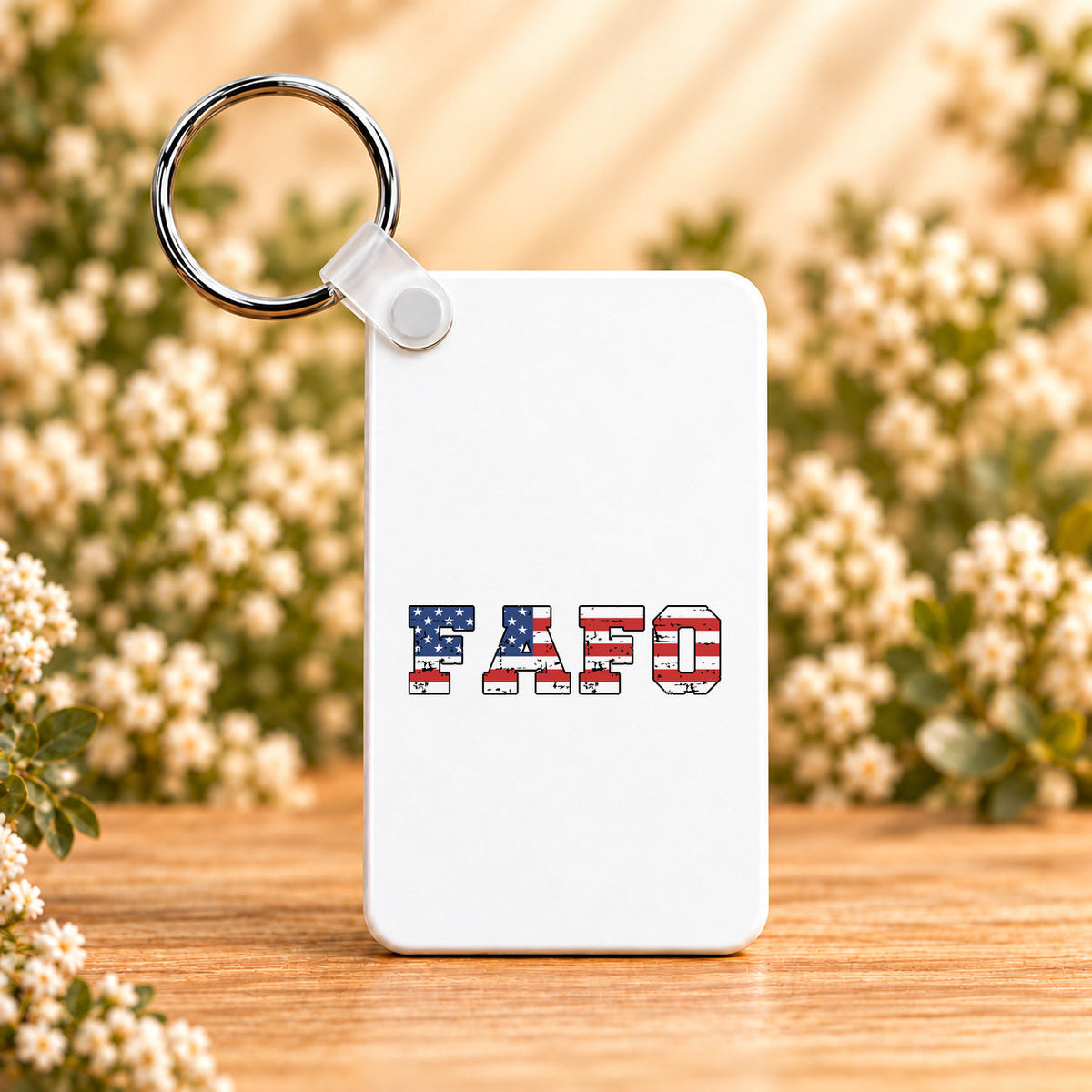 FAFO USA Flag — Rectangle Keychain