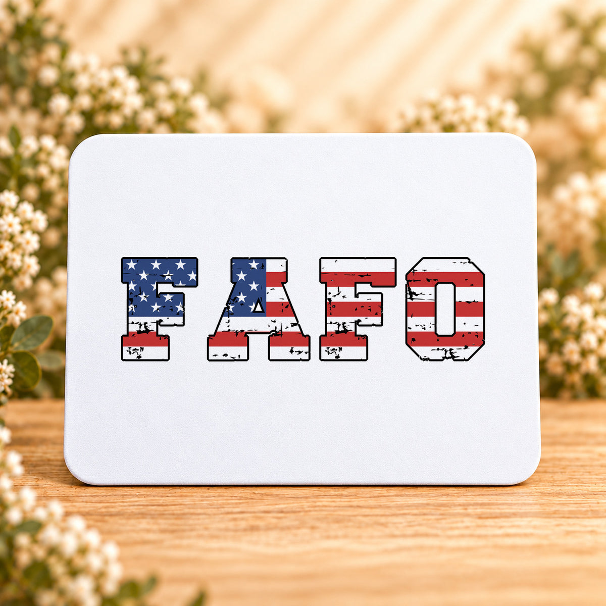 FAFO USA Flag — Rectangular Mouse Pad