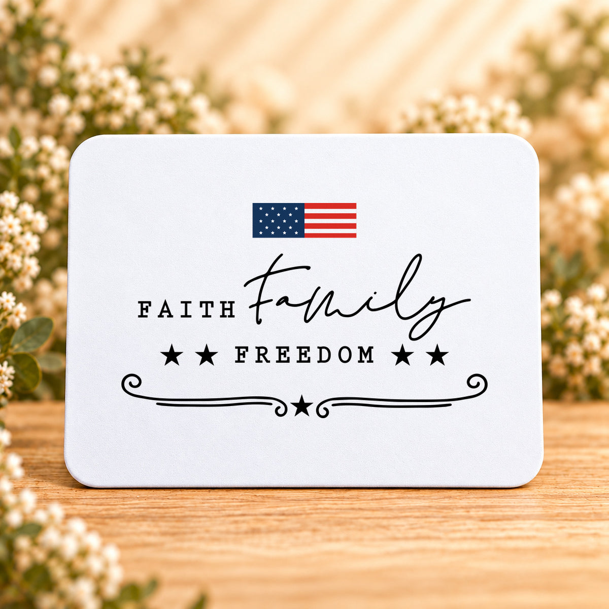 Faith Family Freedom — Rectangular Mouse Pad