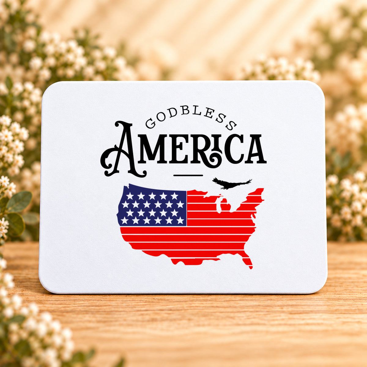 God Bless America Map — Rectangular Mouse Pad
