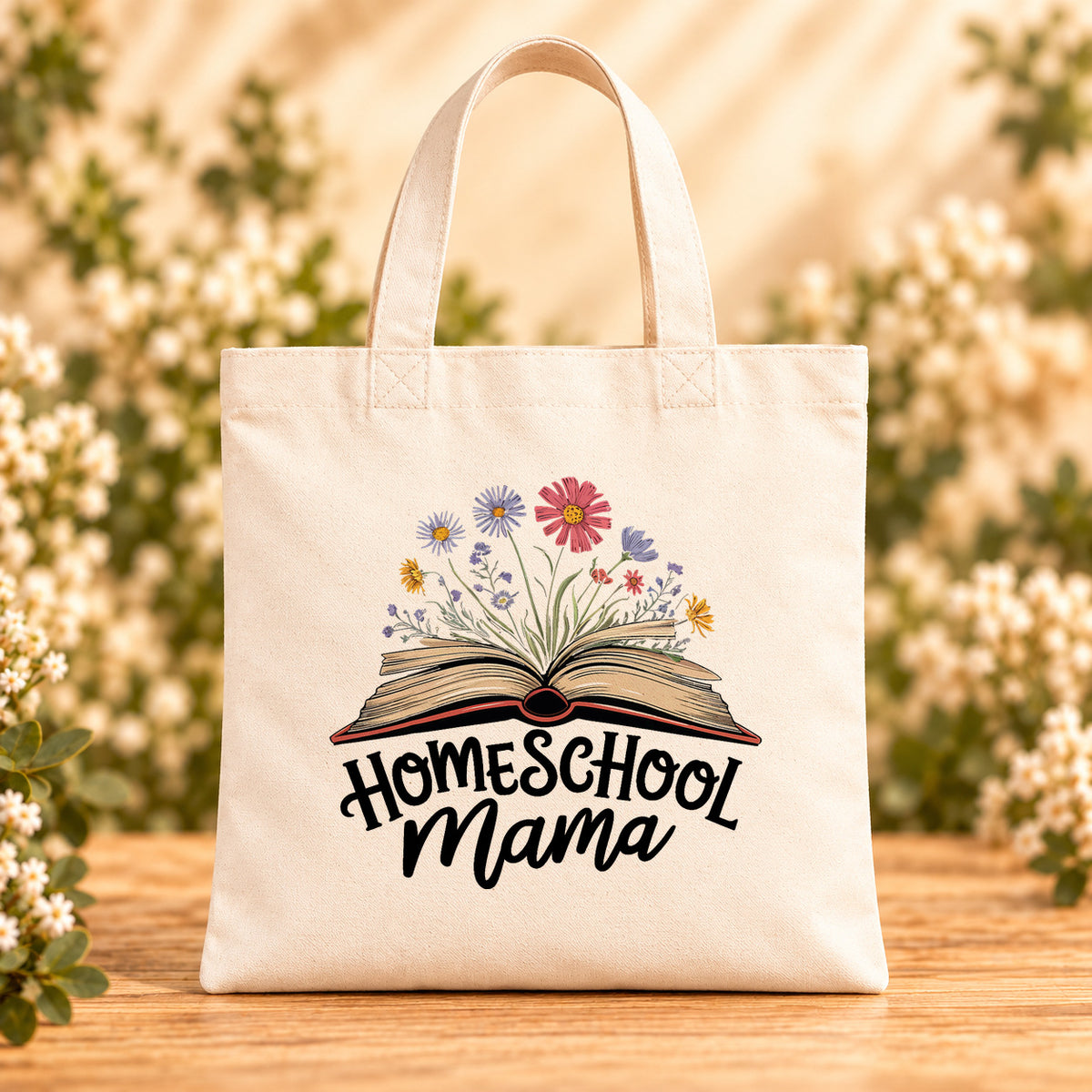 Homeschool Mama — Beige Canvas Tote Bag