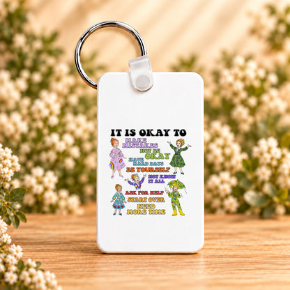 It Is Okay to Make Mistakes — Rectangle Keychain