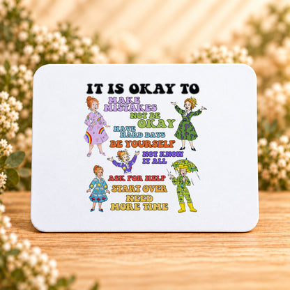 It Is Okay to Make Mistakes — Rectangular Mouse Pad