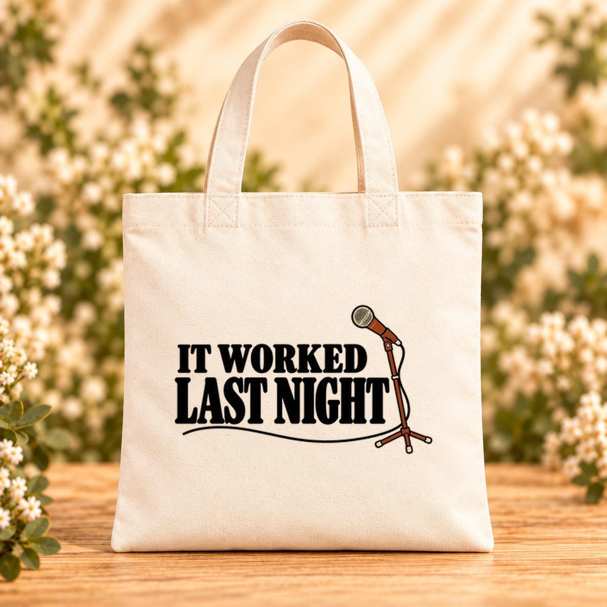 It Worked Last Night — Beige Canvas Tote Bag