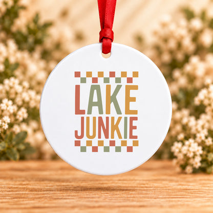 Lake Junkie — Round Metal Ornament
