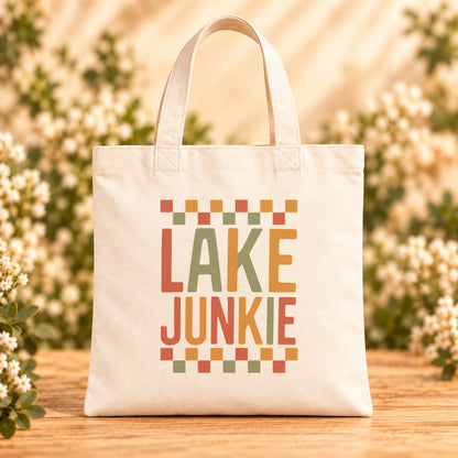 Lake Junkie — Beige Canvas Tote Bag