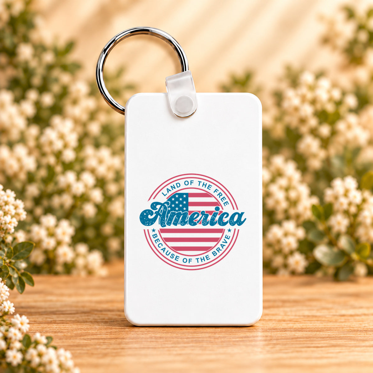 Land of the Free America — Rectangle Keychain