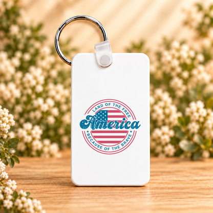 Land of the Free America — Rectangle Keychain