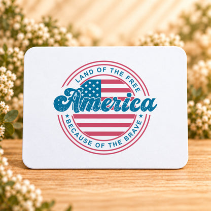 Land of the Free America — Rectangular Mouse Pad