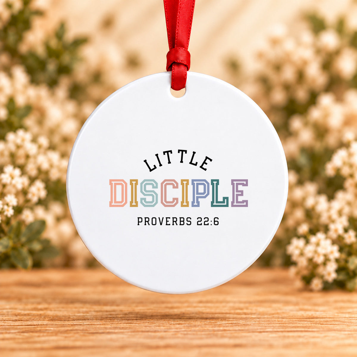 Little Disciple — Round Metal Ornament