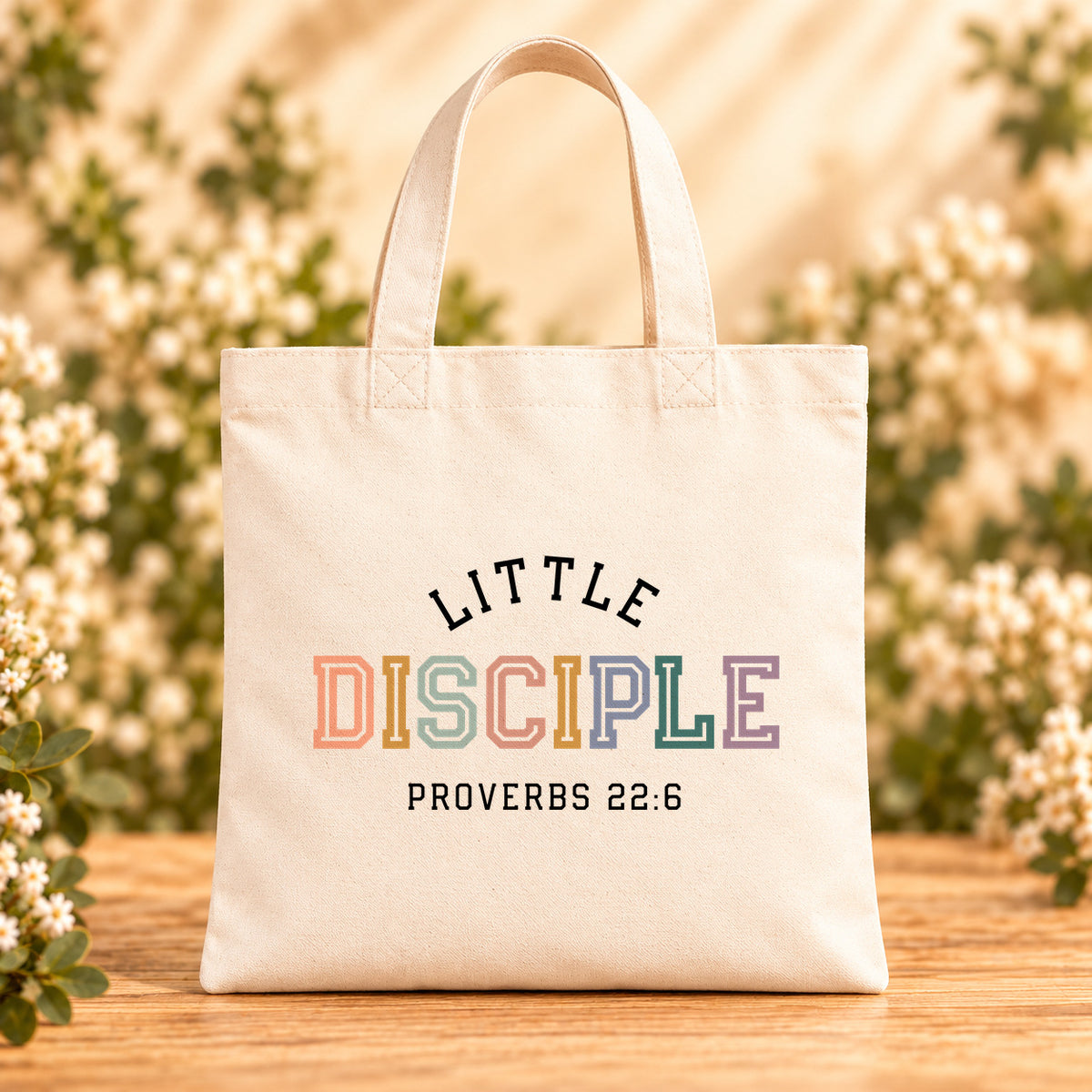 Little Disciple — Beige Canvas Tote Bag