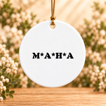 MAHA Make America Healthy Again — Round Ceramic Ornament