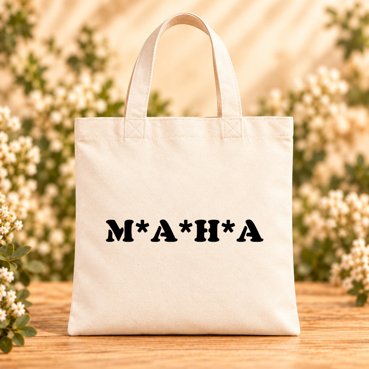 MAHA Make America Healthy Again — Beige Canvas Tote Bag