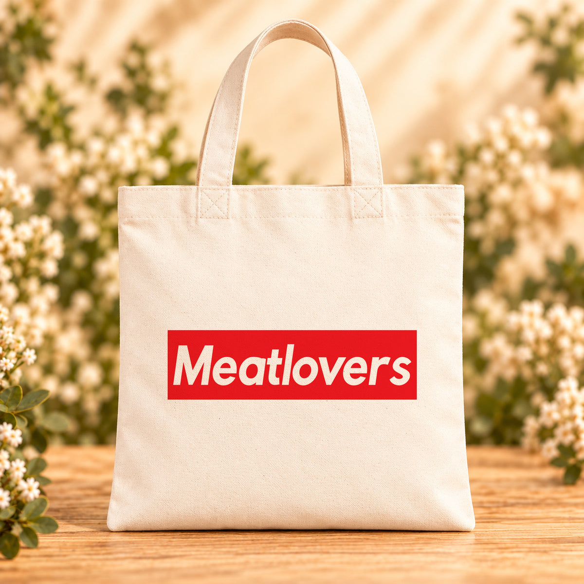 Meatlovers — Beige Canvas Tote Bag
