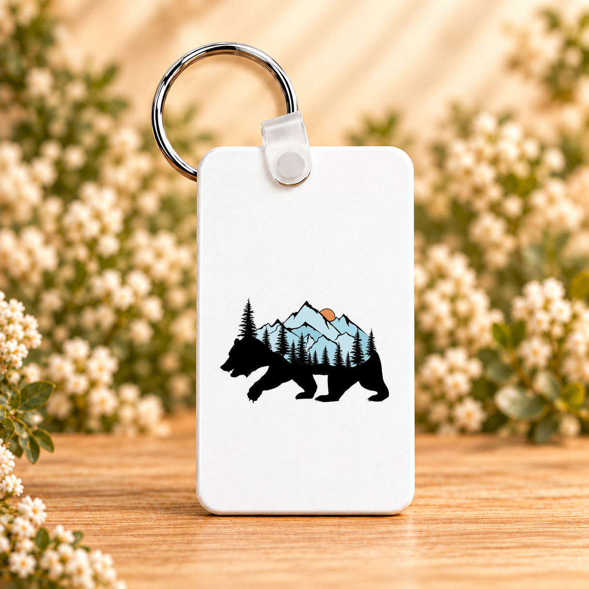 Mountain Bear — Rectangle Keychain