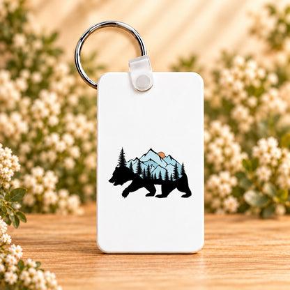 Mountain Bear — Rectangle Keychain