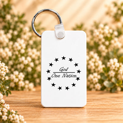 One Nation Under God — Rectangle Keychain