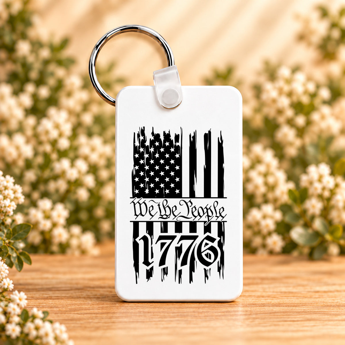 One Nation Under God We the People — Rectangle Keychain