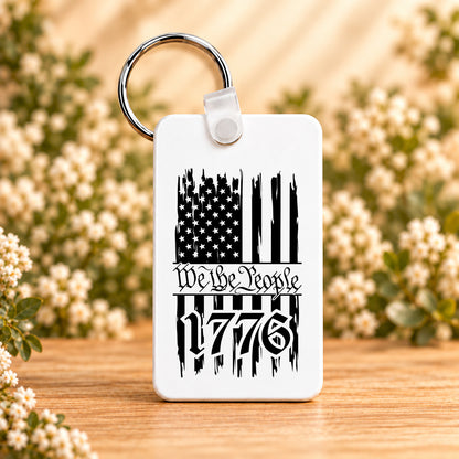 One Nation Under God We the People — Rectangle Keychain