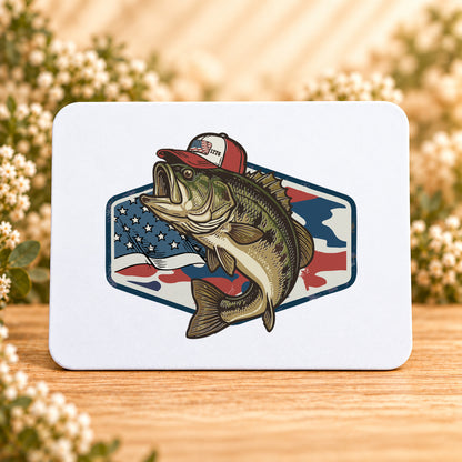 Patriotic Bass — Rectangular Mouse Pad