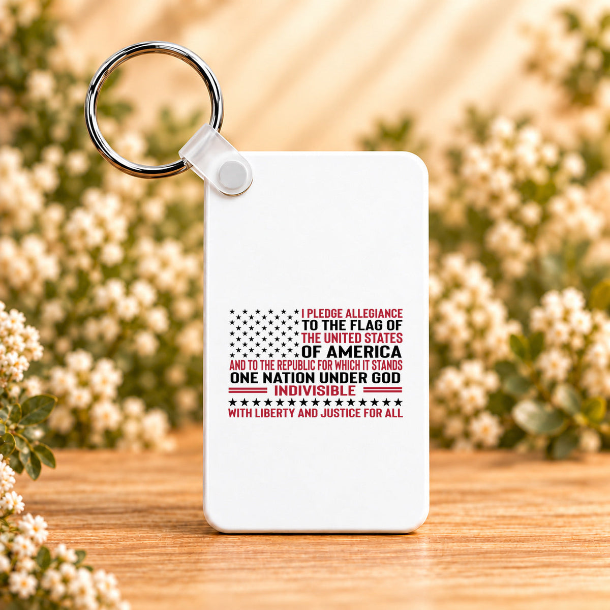 Pledge of Allegiance — Rectangle Keychain