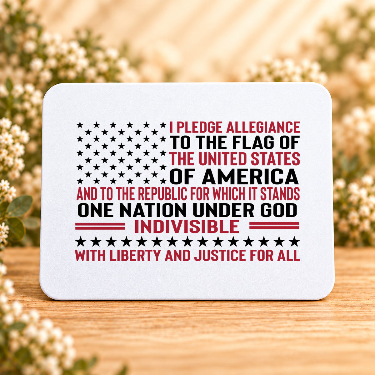 Pledge of Allegiance — Rectangular Mouse Pad