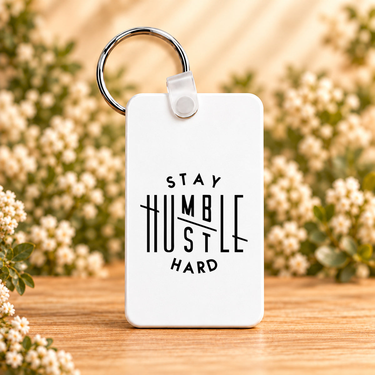 Stay Humble Hustle Hard — Rectangle Keychain