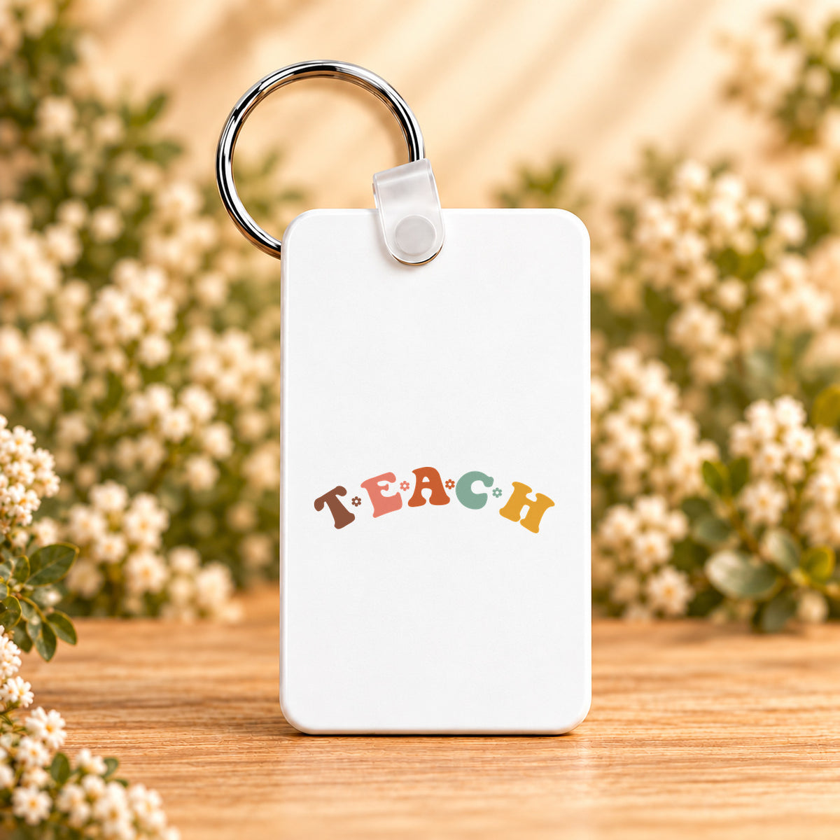 Teach Retro Teacher — Rectangle Keychain