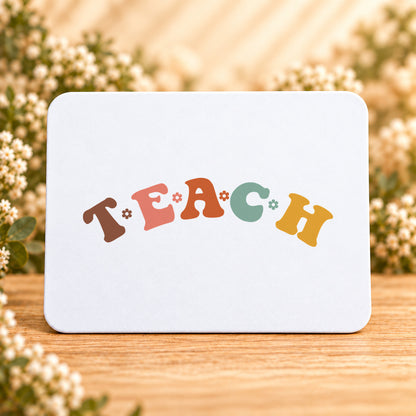 Teach Retro Teacher — Rectangular Mouse Pad
